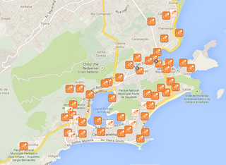 Carte des stations Bike Rio de Rio de Janeiro