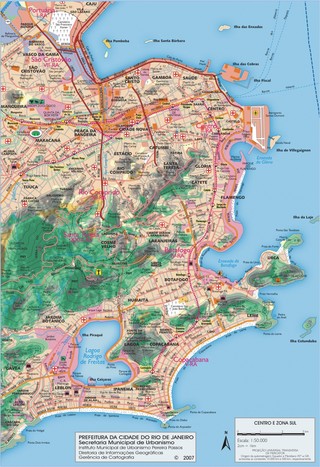 Carte des quartiers de Rio de Janeiro