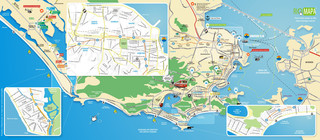 Carte touristique des musées, lieux touristiques, sites touristiques, attractions et monuments de Rio de Janeiro