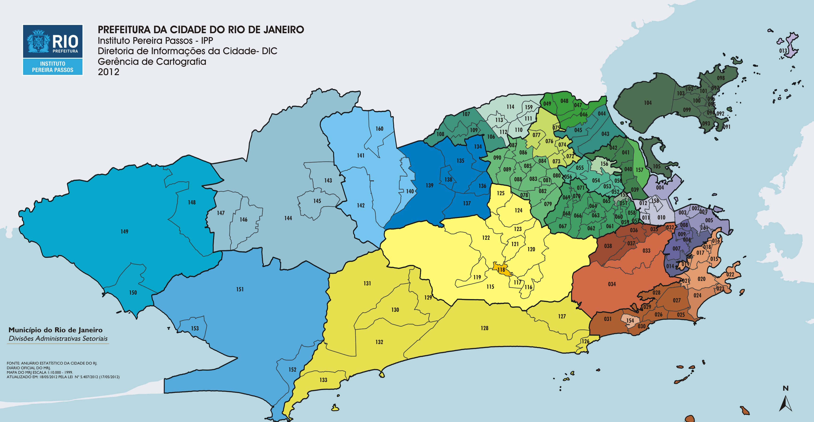 Plan Et Carte Des 33 Arrondissements Municipio Et Quartiers De Rio De Janeiro