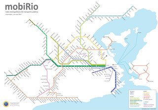 Carte du reseau de ferry de Rio de Janeiro